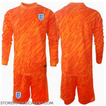 Inghilterra Portiere Maglia Gara Casa Repliche Europei 2024 Bambino Maniche Lunghe
